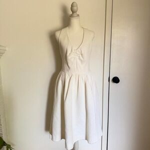 Kate Spade New York bridal white dress with subtle textured pattern